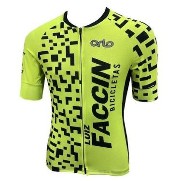 Imagem de Camisa Luiz Faccin Bicicletas Masculina - ORLO, Preto com amarelo, EE