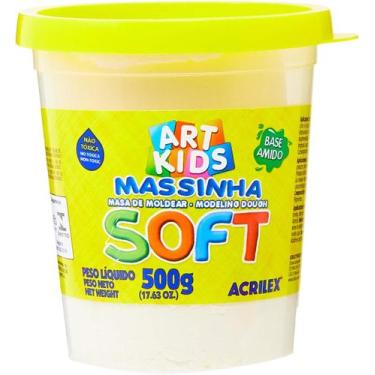 Imagem de Massa De Modelar 500gr Acrilex Soft Branco 418 MASSA DE MODELAR 500GR 