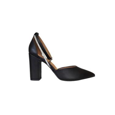 Imagem de Vizzano Sapato Scarpin Salto Grosso 9 Cm Ref 1285.449 -, Preto, 37