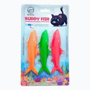 Imagem de Brinquedo Recheável para Gatos Peixe de Borracha Buddy Fish - Buddy To