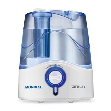 Imagem de Umidificador de Ar Comfort Air 6 UA-07 Mondial 4L Névoa Fria Silencioso Branco Azul Bivolt
