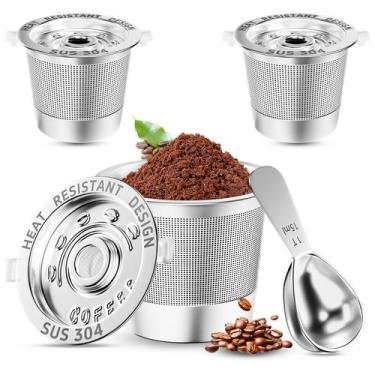 Imagem de Cápsulas K Reutilizáveis NESSUS em Aço Inoxidável para Keurig 1.0