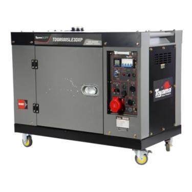 Imagem de Gerador Cabinado Diesel Toyama 8,0kva Trifásico 220v Tanque 15l Partida Elétrica com tomada Ats e Led Tdg8500se3dxp