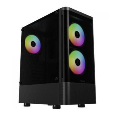 Imagem de Gabinete Gamdias Talos E3 Cg Atx Mid Tower Lateral De Vidro Temperado 