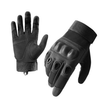 Imagem de Luvas Táticas Militares Pretas Masculinas Para Motocicleta, Para Espor