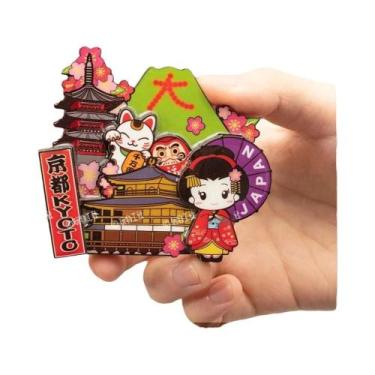 Imagem de Imã De Geladeira De Souvenir De Viagem Japonês, Adesivos De Resina De 