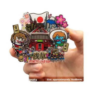 Imagem de Imã De Geladeira De Souvenir De Viagem Japonês, Adesivos De Resina De 