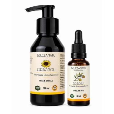 Imagem de Kit Óleo Vegetal de Girassol e Jojoba  100% Puro  BelezaNatu