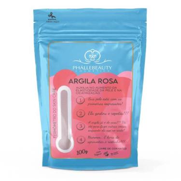 Imagem de Argila Rosa em Pó Phállebeauty 100gr Vegano Sem Corantes