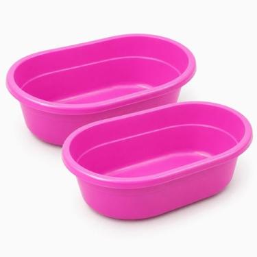 Imagem de Kit 2 Caixa Areia Glamour Rosa Bandeja Higienica Gato Grande - FURACAO