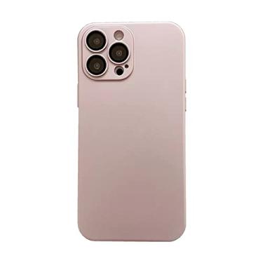 Imagem de Capa de telefone simples quadrada metálica sólida para iPhone 11 12 13 Pro X XR XS Max 7 8 Plus Capa protetora traseira com filme de lente, rose glod, para iPhone 13Pro Max