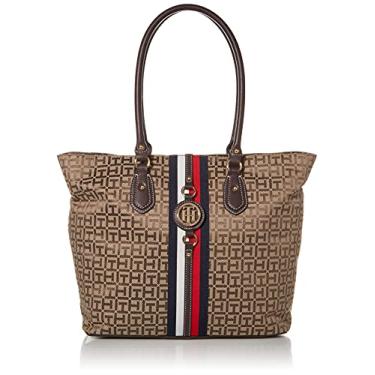 Imagem de Tommy Hilfiger Bolsa feminina Jaden Plus, Tommy Dark Chocolate, One Size, Bolsa de viagem Jaden