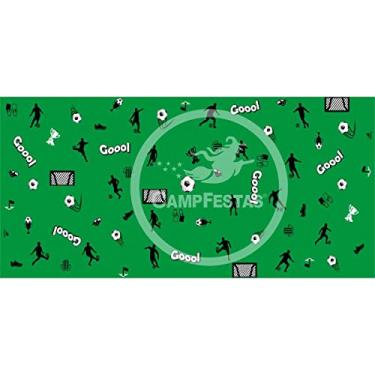Imagem de Toalha Plástica Para Festa, Campfestas, Bola De Futebol, Verde, 78x78 cm, Pacote com 10