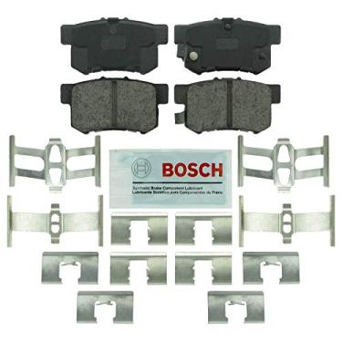 Imagem de BOSCH BE537H Conjunto de pastilhas de freio a disco de cerâmica azul com hardware - compatível com Acura CL, CSX, ILX, RSX, TL, TSX, Vigor; Honda Accord, Civic, CR-Z, Prelude, S2000; Suzuki Kizashi,