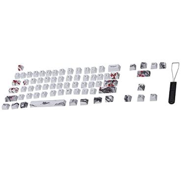 Imagem de Teclado mecânico diy, teclado florido de ameixa wangjiang durável para teclados mecânicos para teclados ópticos