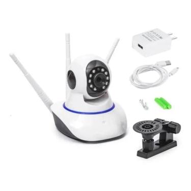 Imagem de Babá Eletrônica Câmera Ip Wi-Fi Segurança Yoosse 3 Antenas