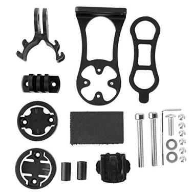 Imagem de suporte de computador de bicicleta de metal para guidão integrado de bicicleta de estrada,Suporte de computador de bicicleta, para garmin para bryton todas as séries(Black)