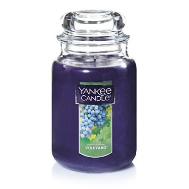 Imagem de Yankee Candle Cera de vela perfumada premium com grau de parafina da Vineyard com até 150 horas de tempo de queima, pote grande
