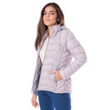 Imagem de Jaqueta Puffer Feminina Blue Bay com Capuz Rosa Claro - P