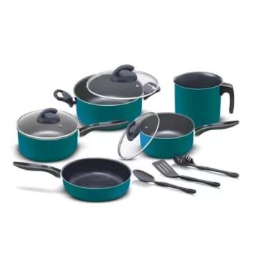 Imagem de CONJUNTO DE PANELAS TEFLON ELEGAN 8 PEÇAS MARPAL… (VERDE)