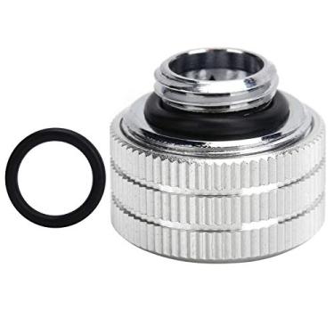 Imagem de Encaixe de tubo rígido rígido, adaptador de resfriamento de água de policarbonato, acessórios de computador HYGKN-T14 mm, para tubos rígidos com um diâmetro externo de 14 mm, latão, substituição (prata)