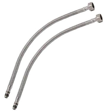 Imagem de Engate Rabicho Monocomando Par 80cm Grande Misturador Flexível Mangueira Comprido Torneira Água Quente Fria Par Banheiro Cozinha