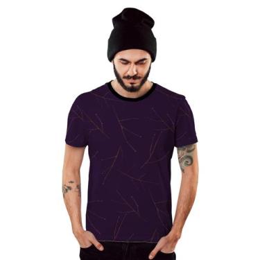 Imagem de Camiseta Roxa Com Gravetos Outono Inverno Masculino - Di Nuevo