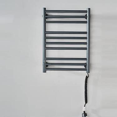 Imagem de Toalheiro de aquecimento elétrico toalheiro de secagem inteligente toalheiro de banho barra de toalhas de aquecimento, preto