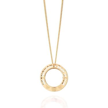 Imagem de Gargantilha Abençoado Por Deus Rommanel Folheado A Ouro