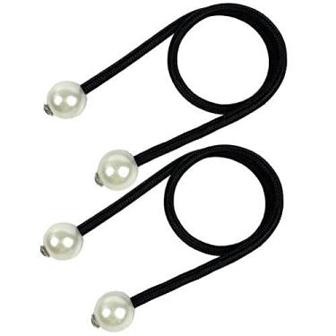 Imagem de 2 peças prendedor de cortina prático requintado clipe de cortina resistente ao desgaste decorativo fivela de cortina prendedores de cortina suportes de cortina ganchos de amarração de cortina, preto, 4 peças