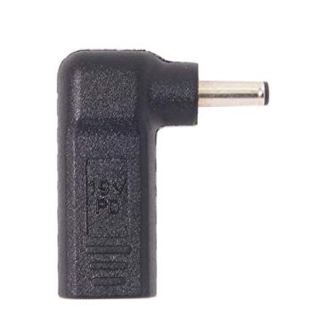 Imagem de cablecc Adaptador USB 3.1 Tipo C USB-C para DC 19V Emulador PD Gatilho Ângulo de 90 graus (4,0 x 1,3 mm)