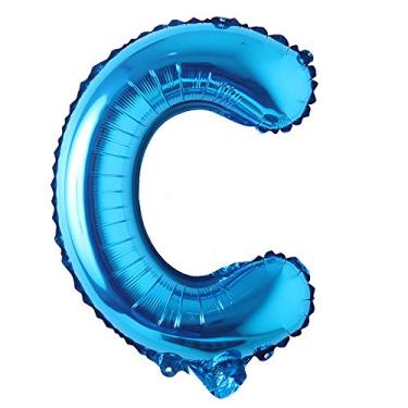 Imagem de Balões de festa de aniversário azul de 101,6 cm, decorações de casamento, alfabeto, letras de hélio, balões de hélio, suprimentos para chá de bebê (101,6 cm, azul puro)