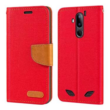 Imagem de Capa para Gigaset GX290 Pro, capa carteira de couro Oxford com capa traseira de TPU macio capa flip magnética para Gigaset GX290 Pro (6,1 polegadas) vermelho