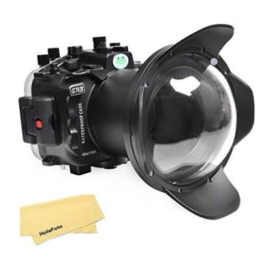 Imagem de Seafrogs Caixa à Prova D'água de Caixa à Prova D'água Com Kit de Porta de Cúpula de 6 Polegadas para Sony A7r IV A7r4 ILCE-7R IV Compatível Com Lente Sony FE 16-35mm F/4, 28-70mm F3.5-5.6