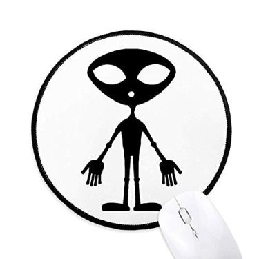 Imagem de DIYthinker Universo e Alienígena Mouse Pad Desktop Office Tapete redondo para computador