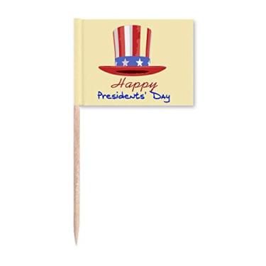 Imagem de Chapéu de Tio Americano Festival de Palito de Dente, Bandeiras Marcador Topper Decoração de Festa