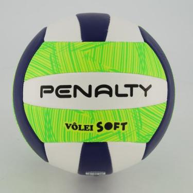 Imagem de Bola De Vôlei Penalty Soft X Verde E Marinho