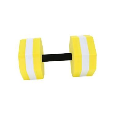 Imagem de Tachiuwa Haltere aquático EVA Water Haltere Natação Barbell Hand Bar EVA Water Floating Halteres Haltere aquático para exercícios de aeróbica aquática, AMARELO