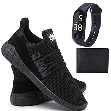 Imagem de Kit Tênis Passador Ever Way + Carteira + Relógio Conforto Black 39