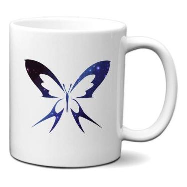 Imagem de Caneca Borboleta Espaço Sideral Presente Criativo