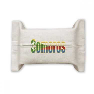 Imagem de Bolsa de linho de algodão com nome da bandeira do país Comoros