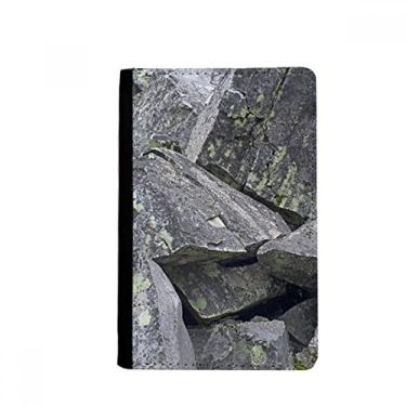 Imagem de Porta-cartões Dark Stone Pieces papel de parede rachado musgo passaporte Notecase Burse capa carteira porta-cartões