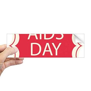 Imagem de DIYthinker Fita vermelha 1 de dezembro HIV adesivo retangular para para-choque notebook janela decalque