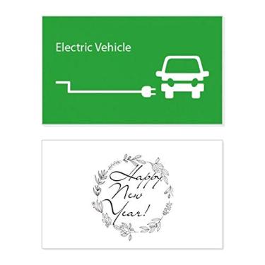 Imagem de Plugue de carregamento para veículos de energia, protege o meio ambiente, festival, ano novo, cartão de felicitações, mensagem de presente