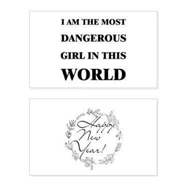 Imagem de Cartão de felicitações I Am The Dangerous Girl Ano Novo Festival Bless Message Present