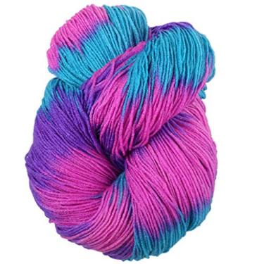 Imagem de SANGHAI Fio de tricô 50 g/novelo colorido misturado fio de tricô acrílico tingido à mão fio de crochê A