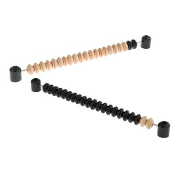 Imagem de Colaxi 2 peças de madeira Shuffleboard para marcador de pontuação de contas Abacus Unidade de pontuação para jogador de Snooker Game Suprimentos para casa