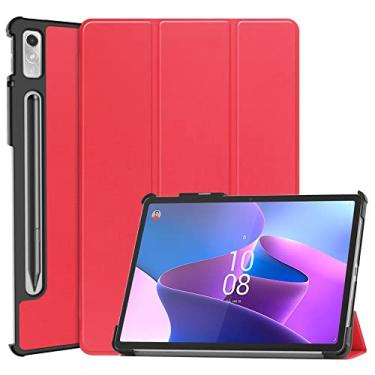 Imagem de Kepuch Couro-PU Capas Bolsas Estojos para Lenovo Tab P11 Pro 2nd 2022 11.2" TB132FU TB138FC - Vermelho