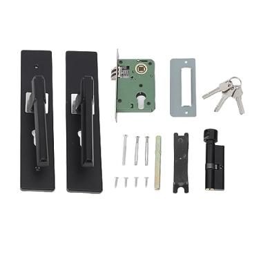 Imagem de Maçaneta da Porta, Revestimento Antiferrugem Preto Fosco Maçaneta da Porta Com Chaves para Banheiro