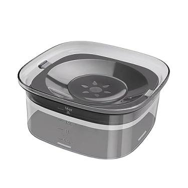 Imagem de Generic Tigela de água para cães, alimentador lento, tigela flutuante para cães, bebedor de água para animais de estimação transportado em veículos para, CINZENTO
